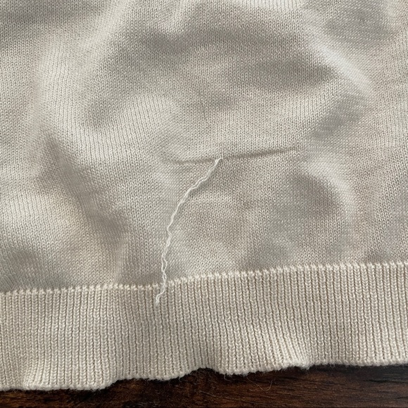 BCBGMaxAzria white ruffle front cardigan Sz S BCBG Max Azria exaggerated ruffle - Picture 10 of 11